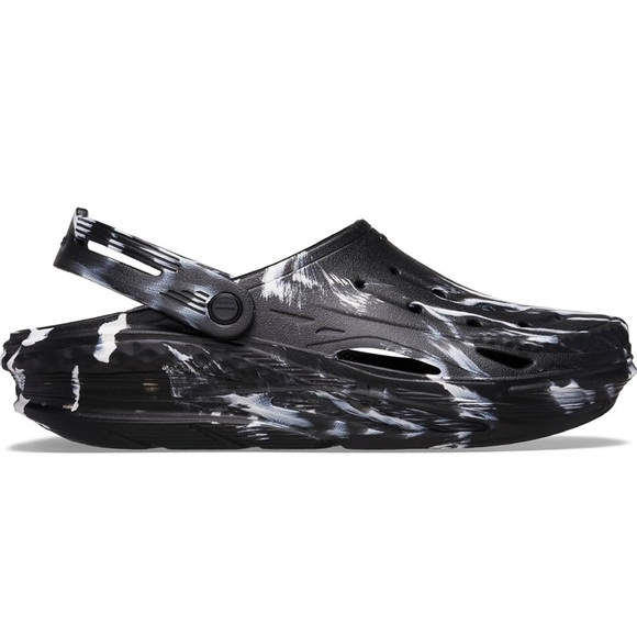 ? NEW CROCS Off Grid Marbled Clog Black and White Men\'s Shoes Sz 13 main image 3